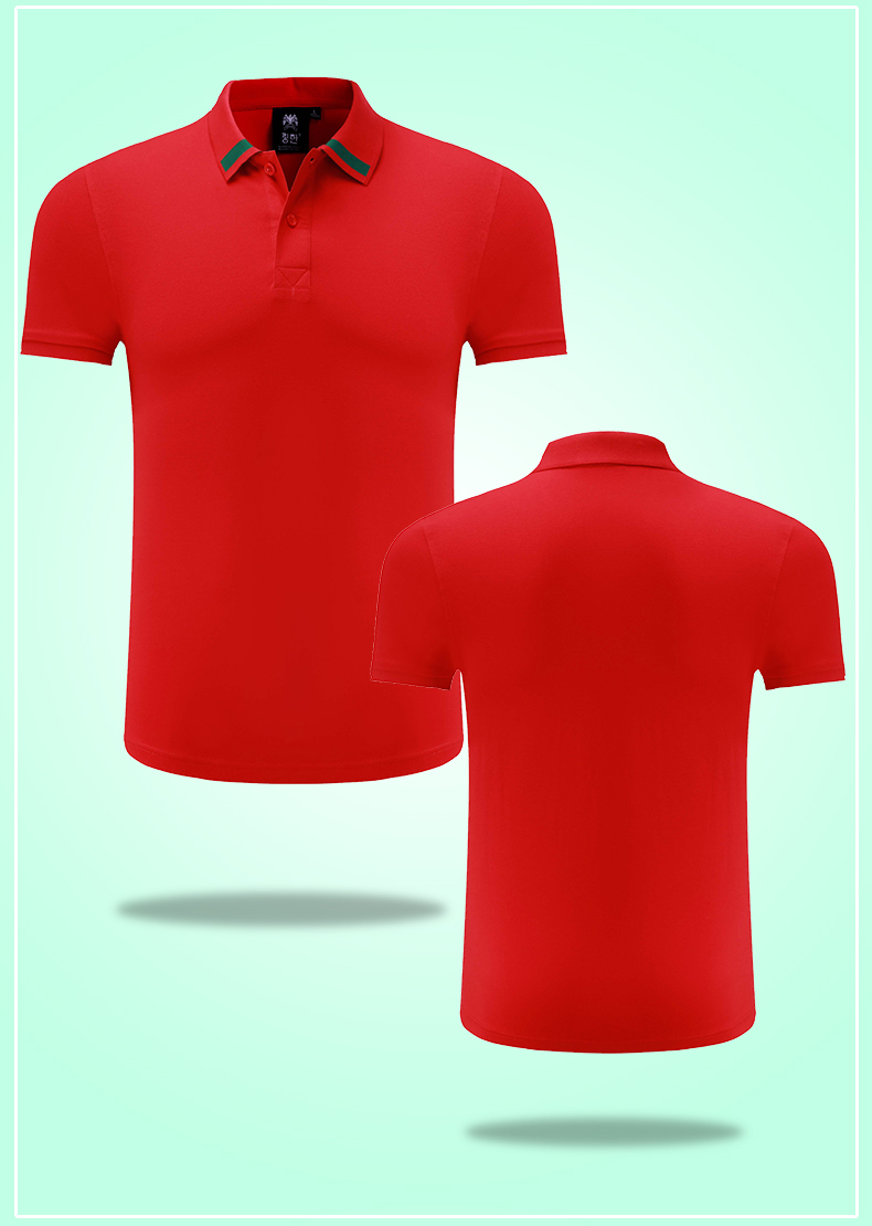 翻領t恤衫定制紅色3D立體圖